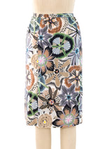 Missoni Graphic Floral Silk Skirt Bottom arcadeshops.com