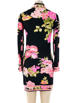 Leonard Paris Pink Floral Shirt Dress Dress arcadeshops.com