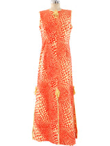 Reptile Printed Sleeveless Cotton Dress Dress arcadeshops.com