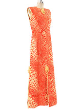 Reptile Printed Sleeveless Cotton Dress Dress arcadeshops.com
