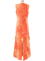 Reptile Printed Sleeveless Cotton Dress Dress arcadeshops.com