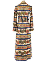 Saks Fifth Avenue Banded Print Skirt Ensemble Suit arcadeshops.com