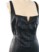 Valentino Waxed Linen Tank Dress Dress arcadeshops.com