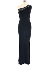 Adolfo Crystal Embellished Knit Dress Dress arcadeshops.com