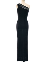 Adolfo Crystal Embellished Knit Dress Dress arcadeshops.com