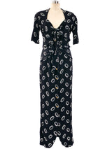 Chanel 1930's Inspired Tie Front Maxi Dress Dress arcadeshops.com