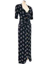 Chanel 1930's Inspired Tie Front Maxi Dress Dress arcadeshops.com