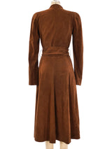 Yves Saint Laurent Suede Wrap Coat Outerwear arcadeshops.com