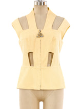 Thierry Mugler Cutout Peplum Top Top arcadeshops.com