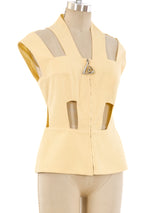 Thierry Mugler Cutout Peplum Top Top arcadeshops.com
