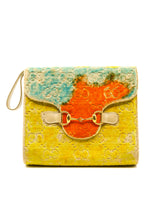 Hand Painted Gucci Logo Clutch Accessory arcadeshops.com