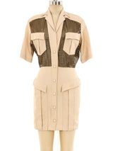 Thierry Mugler Perforated Safari Dress Dress arcadeshops.com