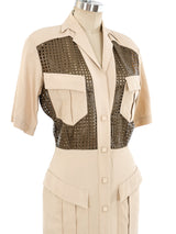 Thierry Mugler Perforated Safari Dress Dress arcadeshops.com
