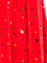 Christian Dior Abstract Dot Printed Silk Caftan Dress arcadeshops.com