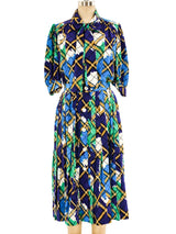 Yves Saint Laurent Abstract Plaid Skirt Ensemble Suit arcadeshops.com