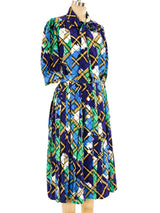 Yves Saint Laurent Abstract Plaid Skirt Ensemble Suit arcadeshops.com