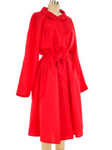Fendi Red Belted Raincoat Jacket arcadeshops.com