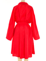 Fendi Red Belted Raincoat Jacket arcadeshops.com