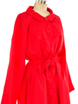 Fendi Red Belted Raincoat Jacket arcadeshops.com