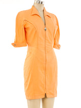 Thierry Mugler Peach Mini Dress Dress arcadeshops.com