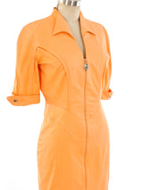 Thierry Mugler Peach Mini Dress Dress arcadeshops.com