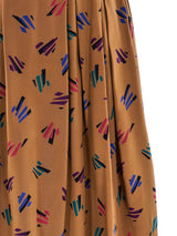 Christian Dior Abstract Printed Silk Skirt Bottom arcadeshops.com