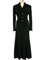 Karl Lagerfeld Wool Maxi Skirt Ensemble Suit arcadeshops.com