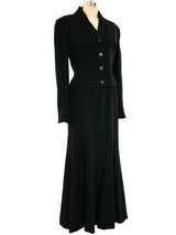 Karl Lagerfeld Wool Maxi Skirt Ensemble Suit arcadeshops.com