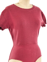 Alaia Mauve Knit Bodysuit Suit arcadeshops.com