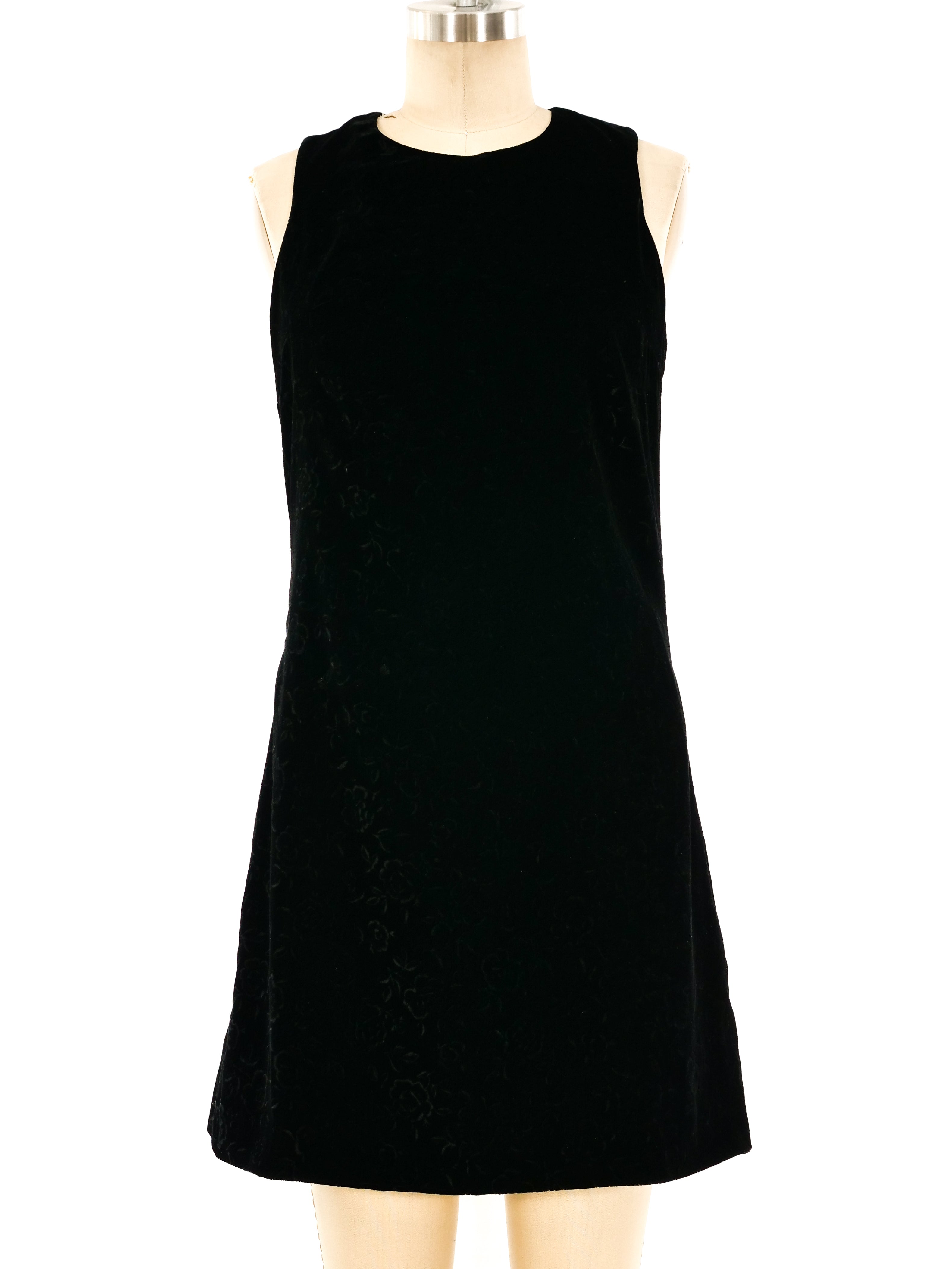 Versus by Gianni Versace Floral Velvet Dress