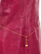 Versace Berry Leather Tank Dress Dress arcadeshops.com