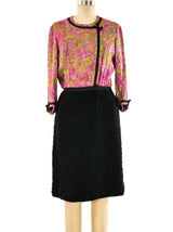 1960's Chanel Couture Floral Dress Dress arcadeshops.com