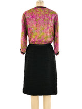 1960's Chanel Couture Floral Dress Dress arcadeshops.com