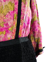 1960's Chanel Couture Floral Dress Dress arcadeshops.com