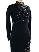 Gianni Versace Stud Embellished Knit Mini Dress Dress arcadeshops.com