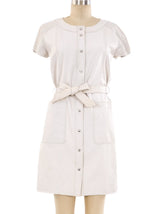 Thierry Mugler Perforated Leather Mini Dress Dress arcadeshops.com