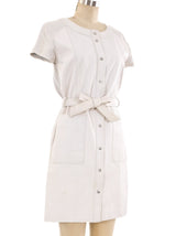 Thierry Mugler Perforated Leather Mini Dress Dress arcadeshops.com