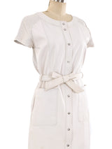 Thierry Mugler Perforated Leather Mini Dress Dress arcadeshops.com