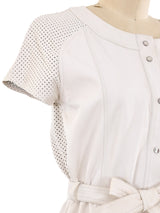 Thierry Mugler Perforated Leather Mini Dress Dress arcadeshops.com