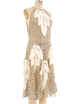 Sequin Embellished Sleeveless Crochet Dress Dress arcadeshops.com