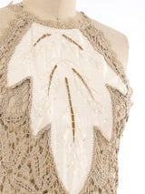 Sequin Embellished Sleeveless Crochet Dress Dress arcadeshops.com