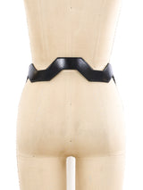 1990's Leather Zig Zag Belt Accessory arcadeshops.com