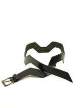 1990's Leather Zig Zag Belt Accessory arcadeshops.com