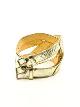 Chantal Thomass Gold Leather Cage Belt Accessory arcadeshops.com