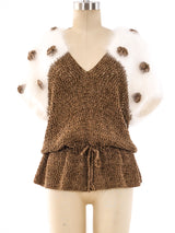 Angora Tie Waist Sweater Top arcadeshops.com