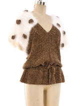 Angora Tie Waist Sweater Top arcadeshops.com