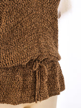 Angora Tie Waist Sweater Top arcadeshops.com