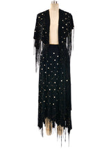 Jan Faulkner Studded Leather Fringe Ensemble Suit arcadeshops.com