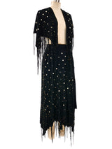 Jan Faulkner Studded Leather Fringe Ensemble Suit arcadeshops.com