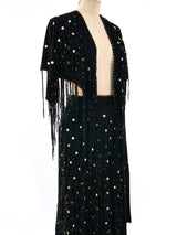 Jan Faulkner Studded Leather Fringe Ensemble Suit arcadeshops.com